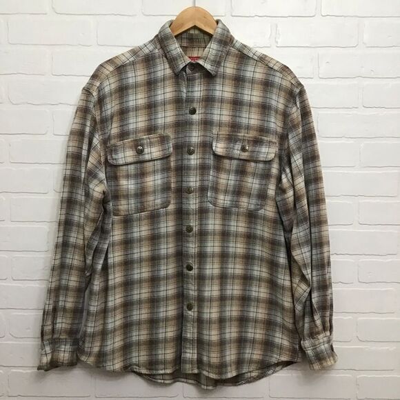 MCCORMICK western cowboy wear plaid men 100% cotton button down shirt in Large - Picture 8 of 14